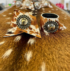 Best of the West Cowhide Western Napkin Rings with western conchos - Your Western Decor