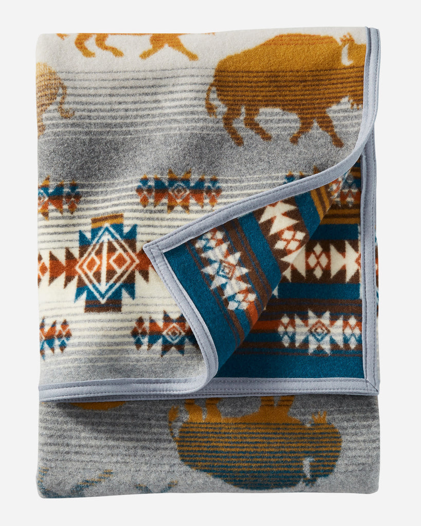 Bison Rush Hour Pendleton Throw Blanket made in the USA - Your Western Decor 