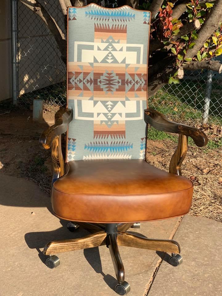 Little Chief Joseph Upholstered Office Chair - Your Western Decor