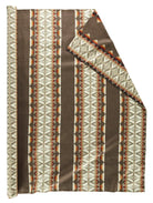 Pendleton upholstery fabric Pacific Crest pattern western wool fabric in brown ivory and rust geometric design
