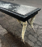 Black peppered cowhide Longhorn Western Console Table 