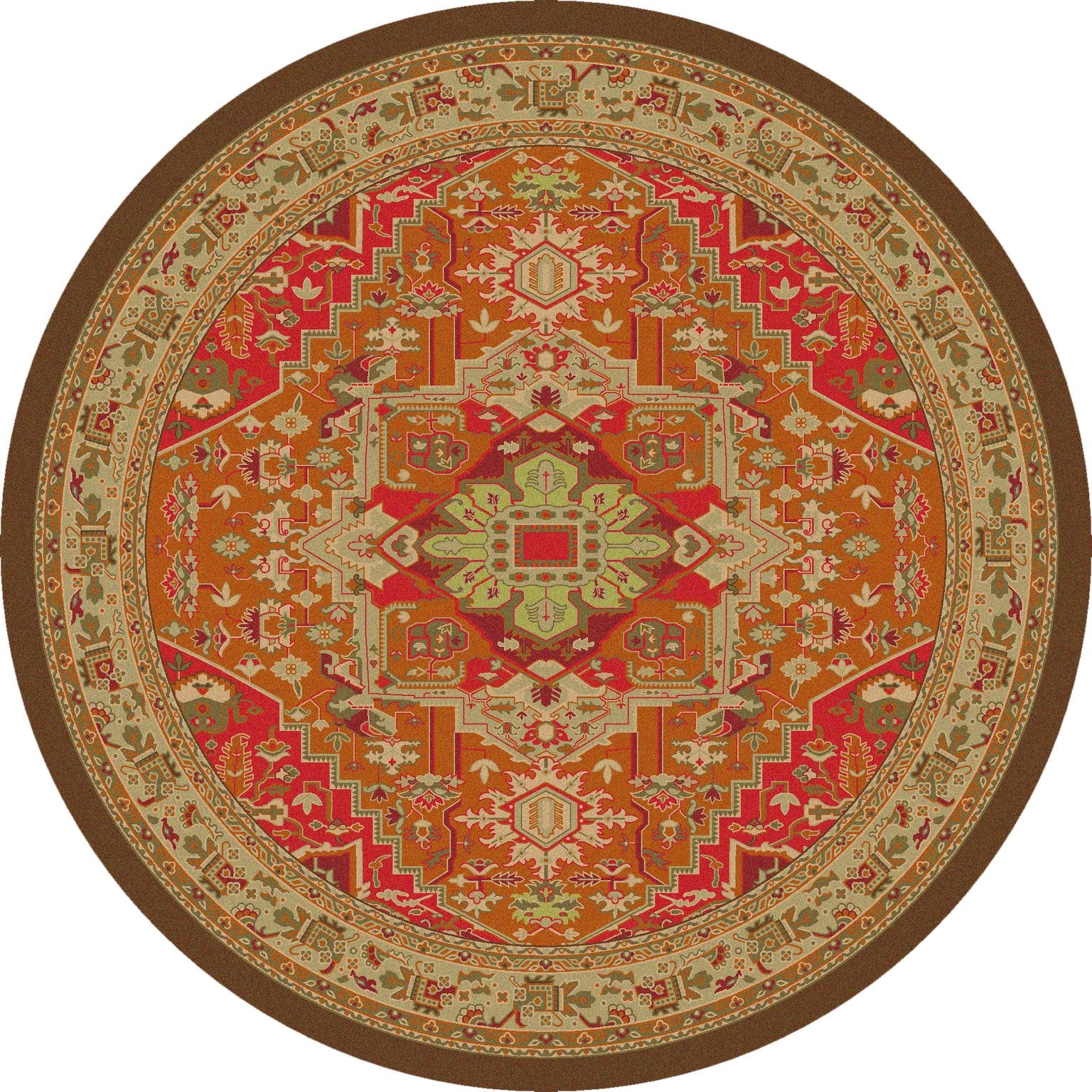 Persia Glow 8' Round Area Rug - Made in the USA - Your Western Decor, LLC