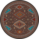 Southwest Persian Round Area Rug USA made - Your Western Decor