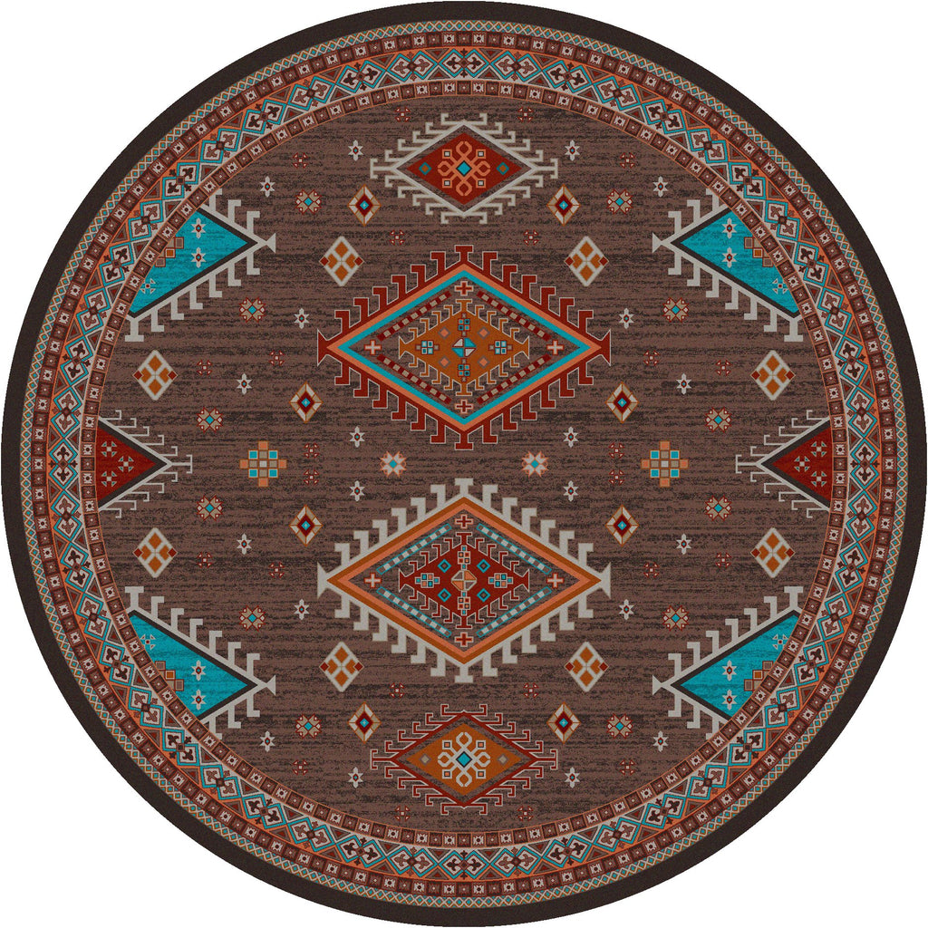 Southwest Persian Round Area Rug USA made - Your Western Decor