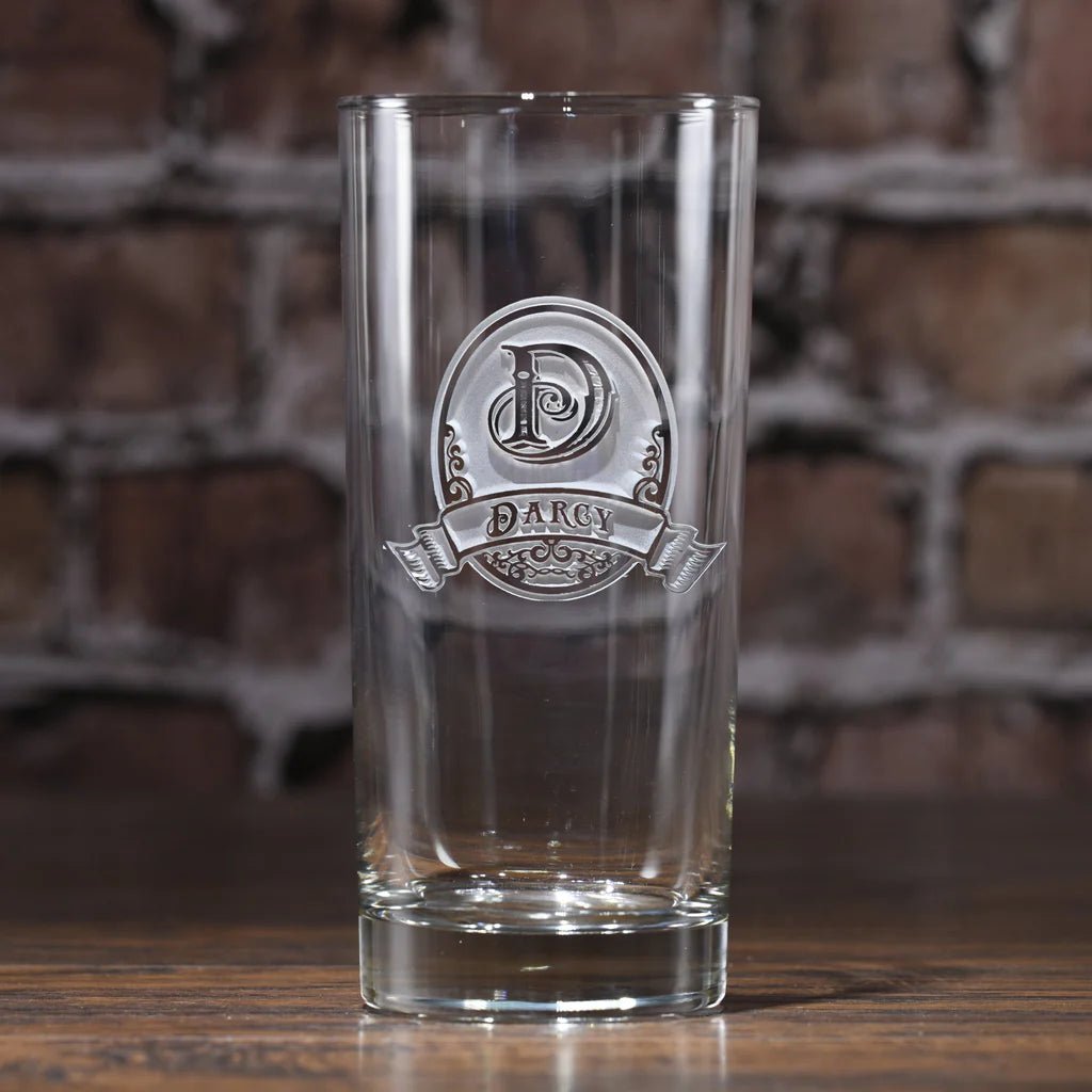 Customized Deep Carved Highball Glasses made in the USA - Your Western Decor