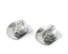 Silver cowboy hat-shaped salt and pepper shakers - Your Western Decor