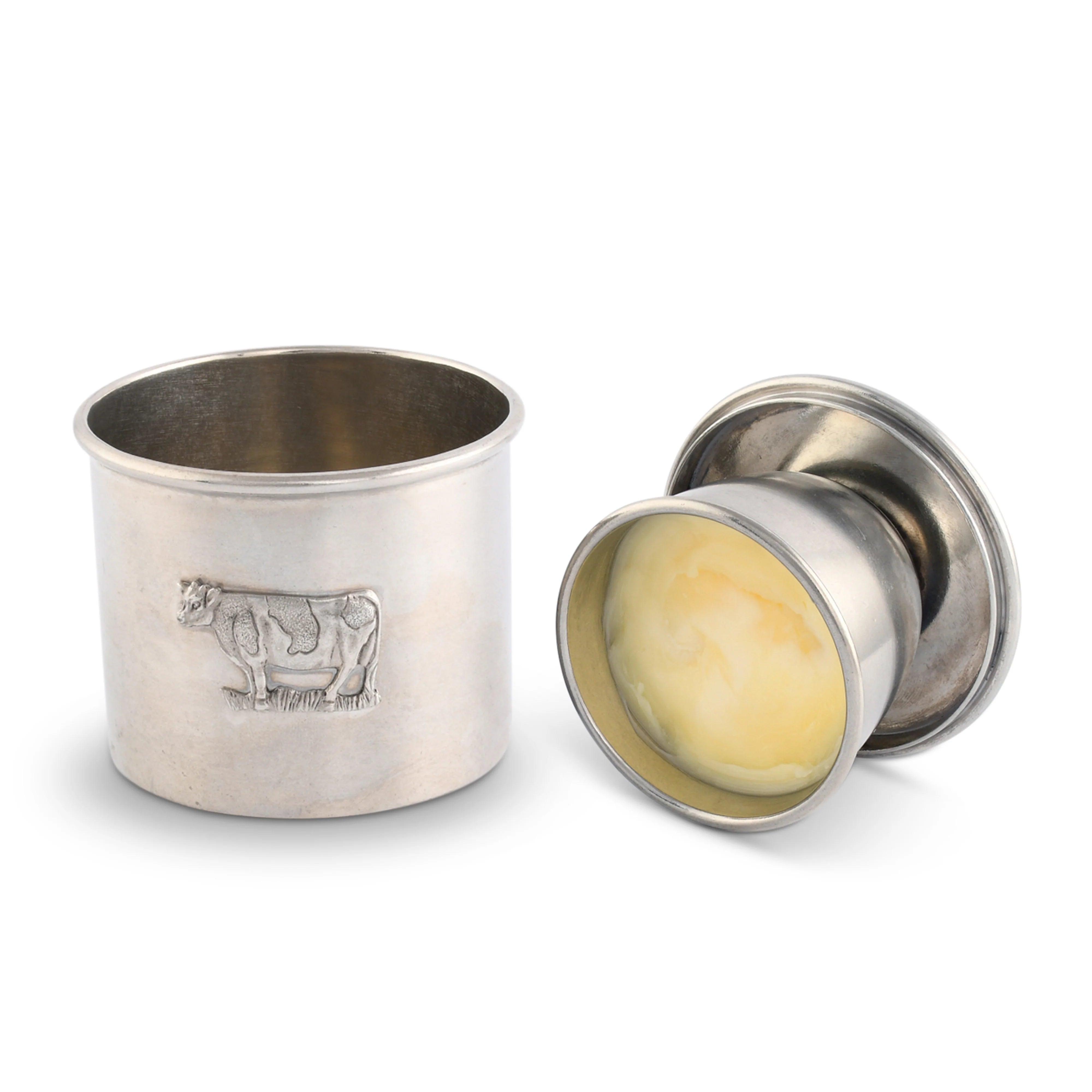 Classic Pewter French Butter Bell with Holstein Dairy Cow - Your Western Decor