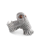 Pewter carved cute owl napkin ring with big eyes - Your Western Decor
