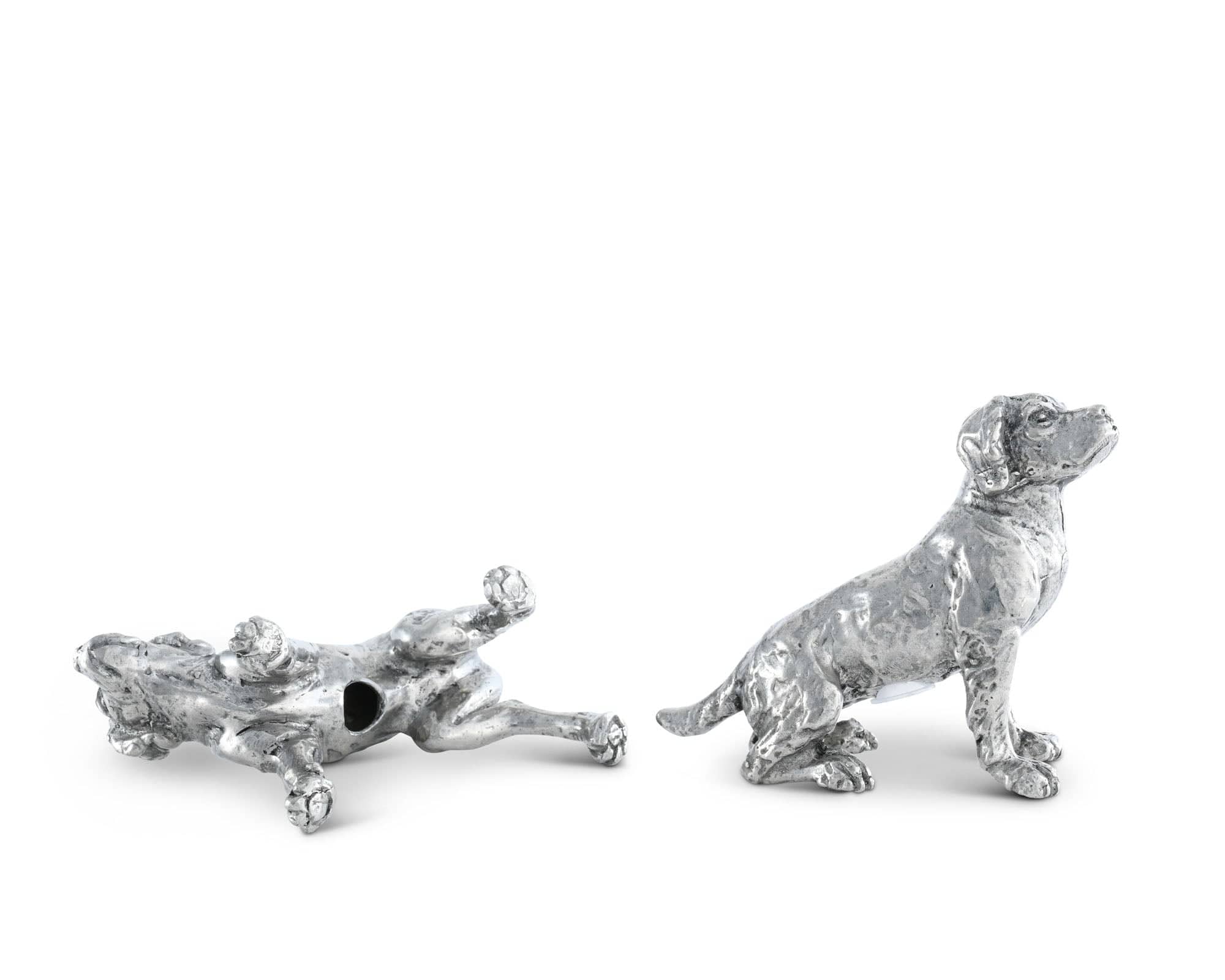 Pewter Spaniel Salt & Pepper Set - pewter cocker spaniel dogs - detailed -  Your Western Decor