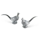 Detailed pewter Pheasant salt and pepper shaker set - Your Western Decor