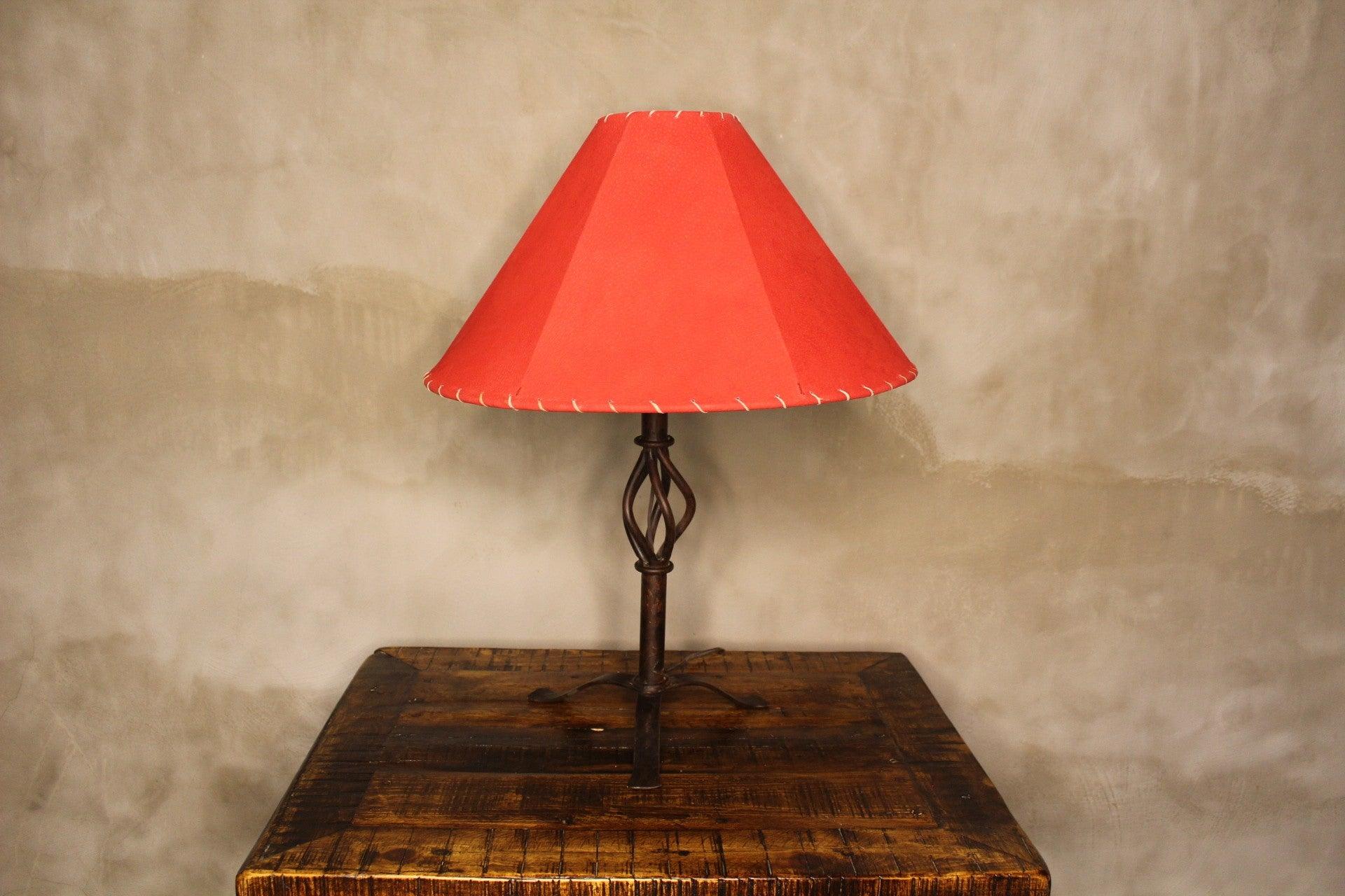 Handmade Red Leather Lamp Shades in 5 sizes - Your Western Decor