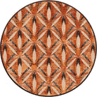 Plumas Mesa Feathered Round Area Rug made in the USA - Your Western Decor