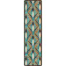 Plumas Turquoise Feathered Floor Runner made in the USA - Your Western Decor