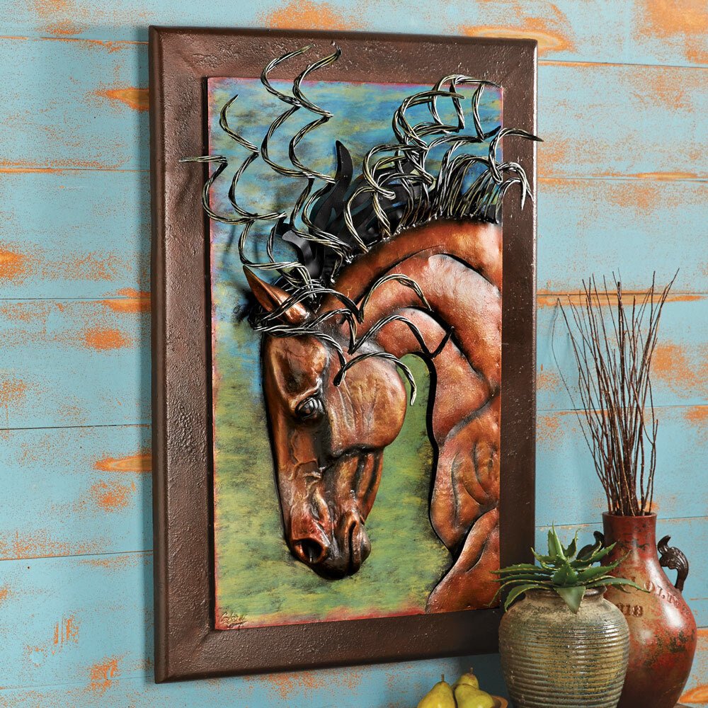 "Prance" Horse Wall Sculpture handcrafted - Your Western Decor