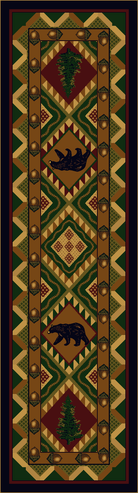 Quilted Forest Cabin Floor Runner - Made in the USA - Your Western Decor, LLC