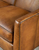 American made Ramsey Full Grain Burnished Brown Leather Sofa - Your Western Decor