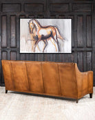 American made Ramsey Full Grain Burnished Brown Leather Sofa - Your Western Decor