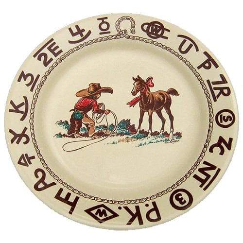 Ranch brands lil cowboy Christmas western lunch plate. Made in the USA. Your Western Decor