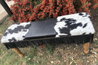 Ranch House Resting Bench - Black & White - Your Western Decor, LLC