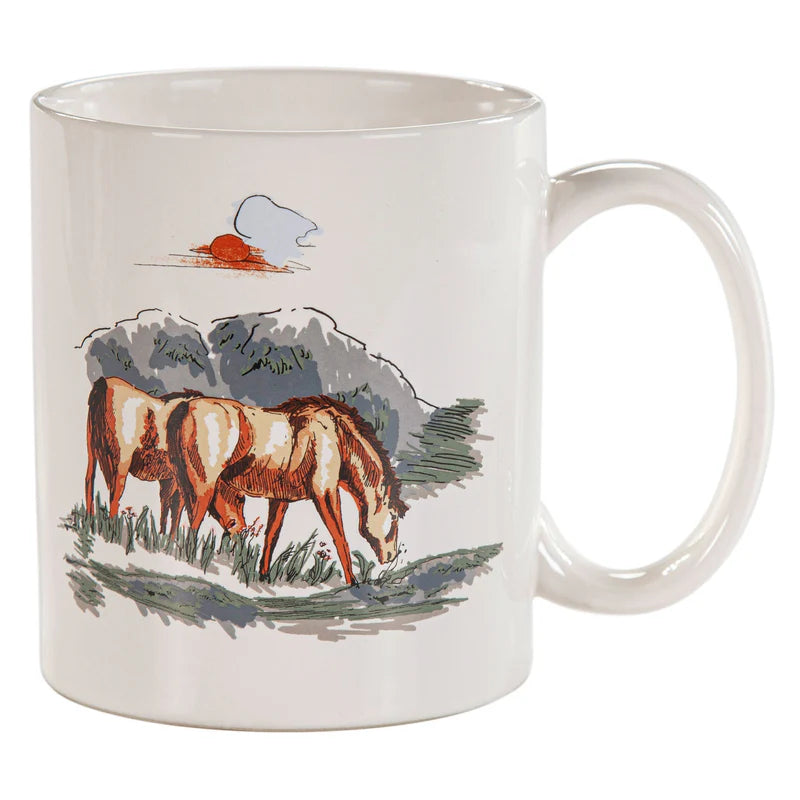 Grazing horses ranch life coffee mug - Your Western Decor