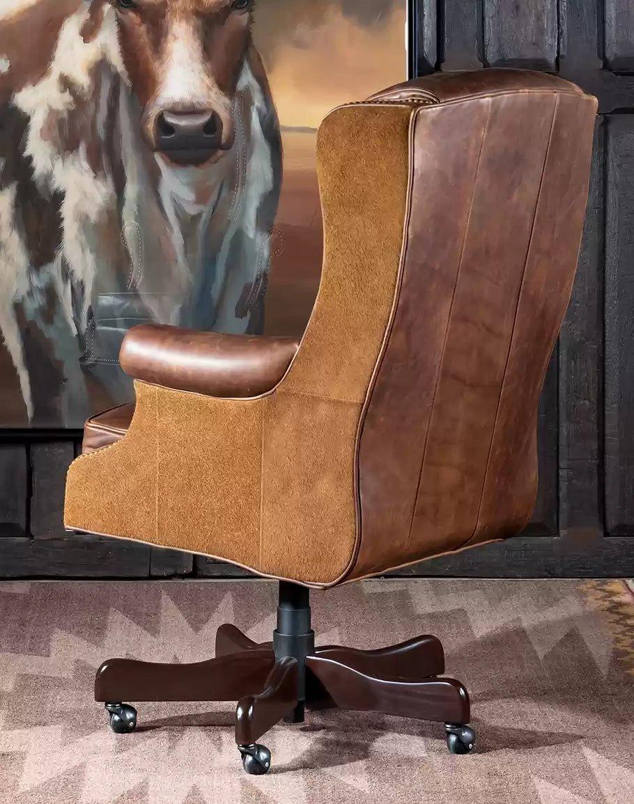 American made leather Ranger Executive Office Chair - Your Western Decor