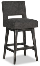 modern lodge faux fur swivel stool