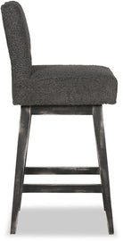 chunky velvet upholstered bar stool with swivel
