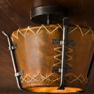 rawhide drum ceiling light detail 