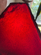 Rawhide lamp shade in red 