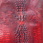 Croc Red Embossed Leather - Upholstery Leather - Your Western Decor