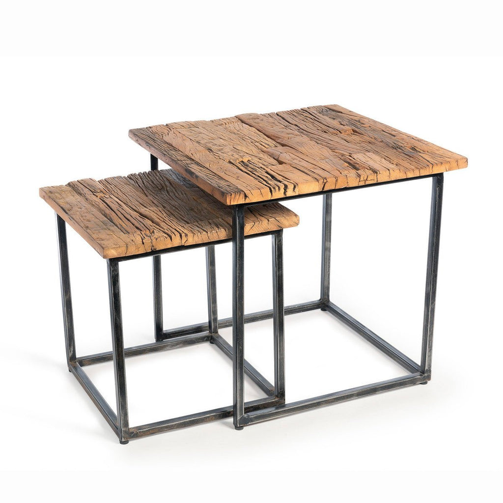 Reclaimed Railway Side Tables - Nesting side tables - Your Western Decor