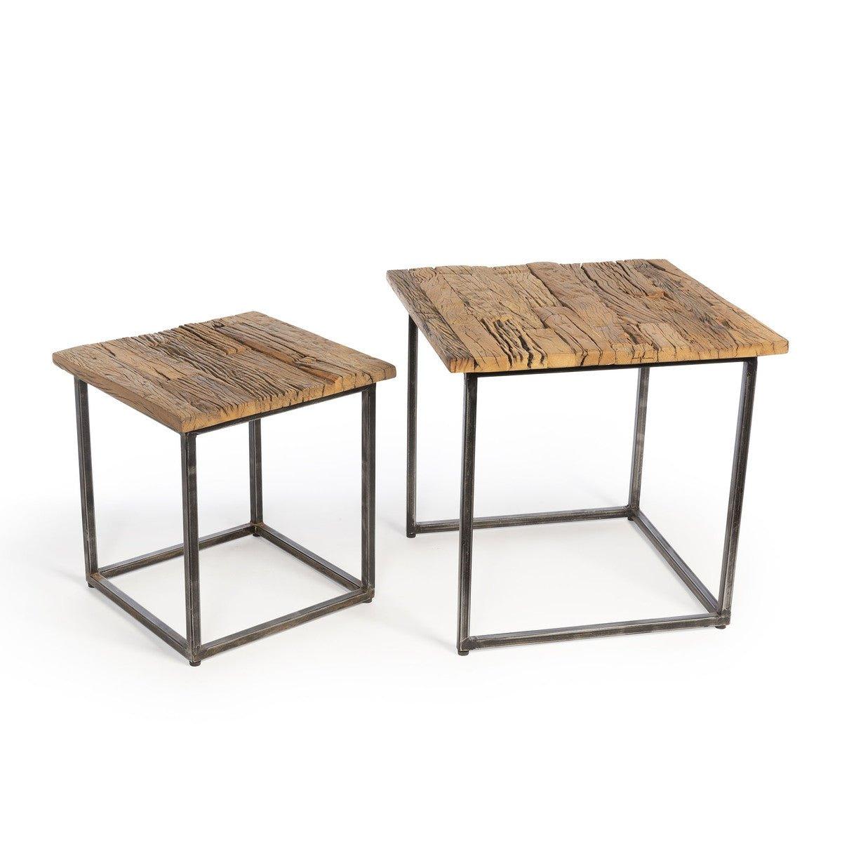 Reclaimed Railway Side Tables - Nesting side tables - Your Western Decor