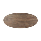 Reclaimed oval wood table top detail 