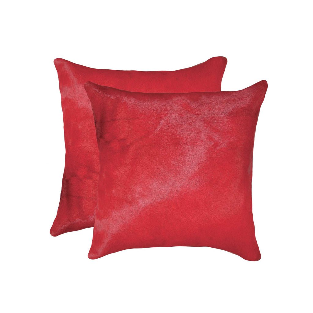 Red Cowhide Throw Pillows - Your Western Decor