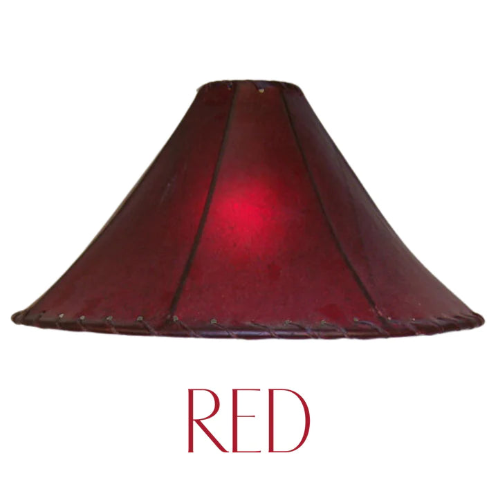 Red Amber rawhide lamp shade - Your Western Decor