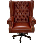 Red tufted leather executive office chair - Your Western Decor