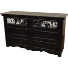 Regal Ebony Black/White Cowhide Dresser - Your Western Decor