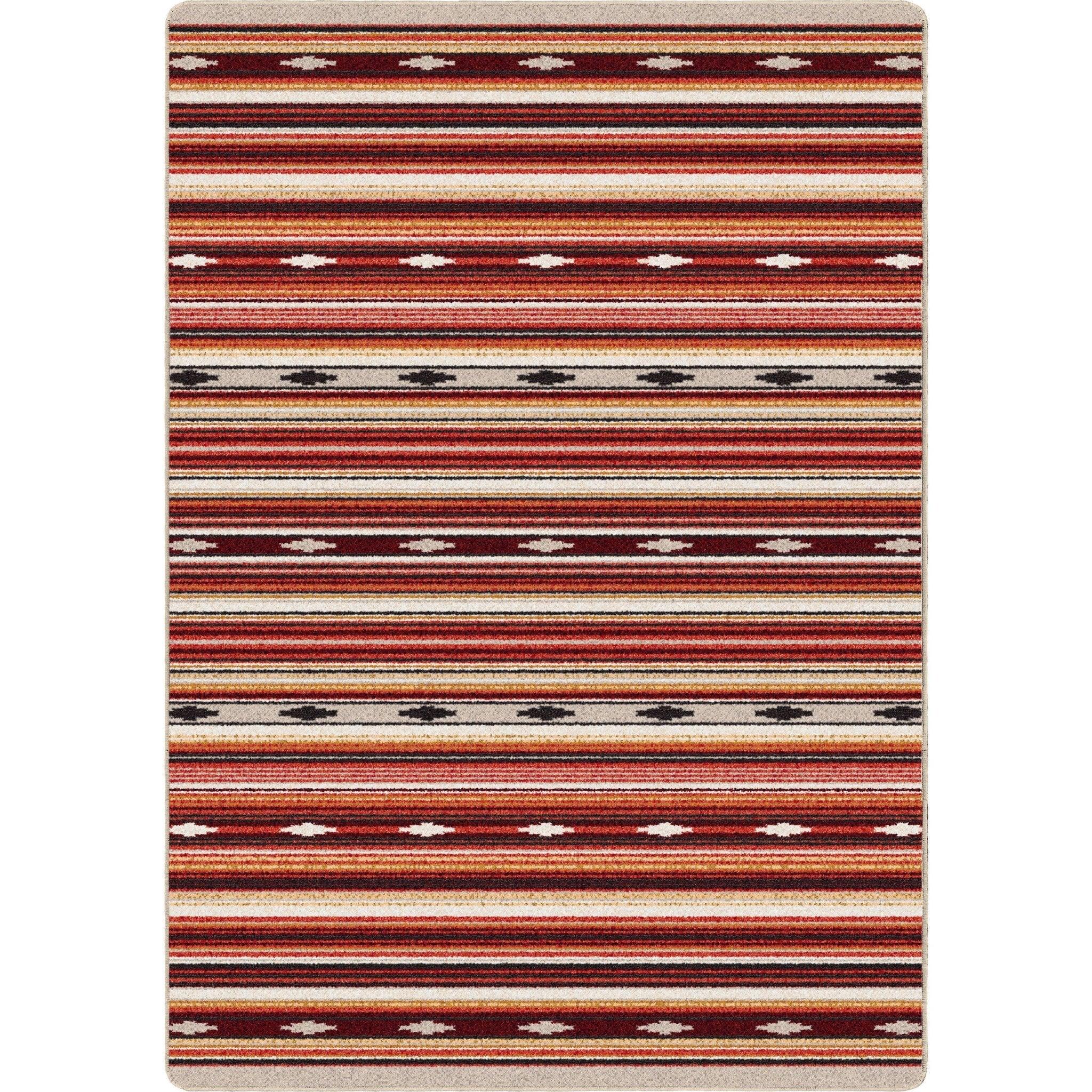 Remington Multi Red Stripe Area Rugs made in the USA - Your Western Decor