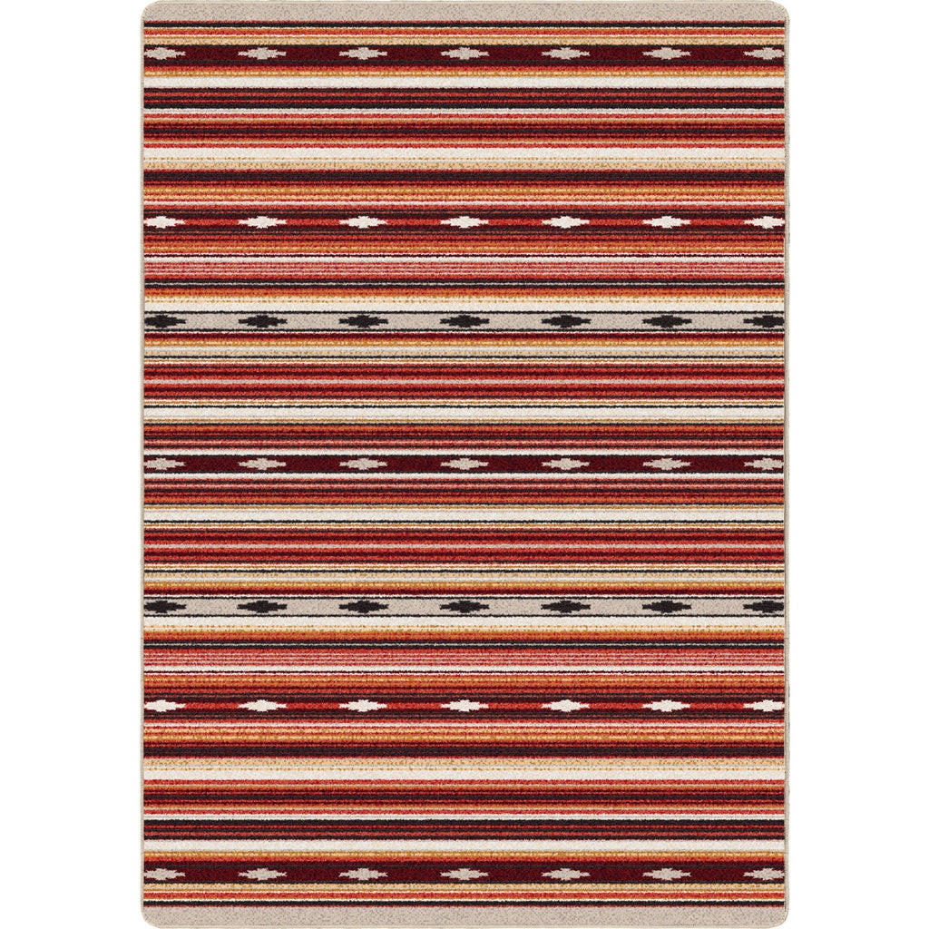 Remington Multi Red Stripe Area Rugs made in the USA - Your Western Decor