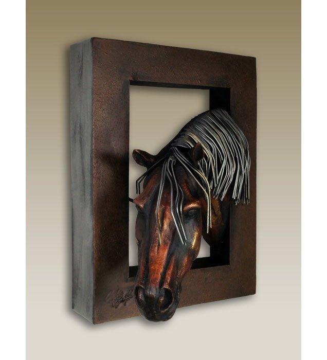 HandcraftedResting Mare 3-D Wall Sculpture - Your Western Decor