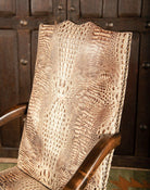 Riata Ivory Croc Leather Office Chair - Your Western Decor