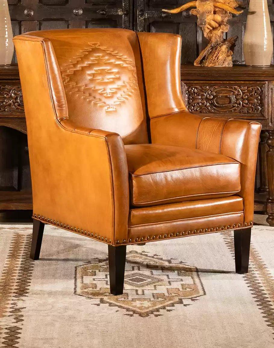 American made Rockford Executive Leather Arm Chair - Your Western Decor