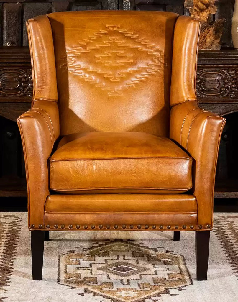 American made Rockford Executive Leather Arm Chair - Your Western Decor