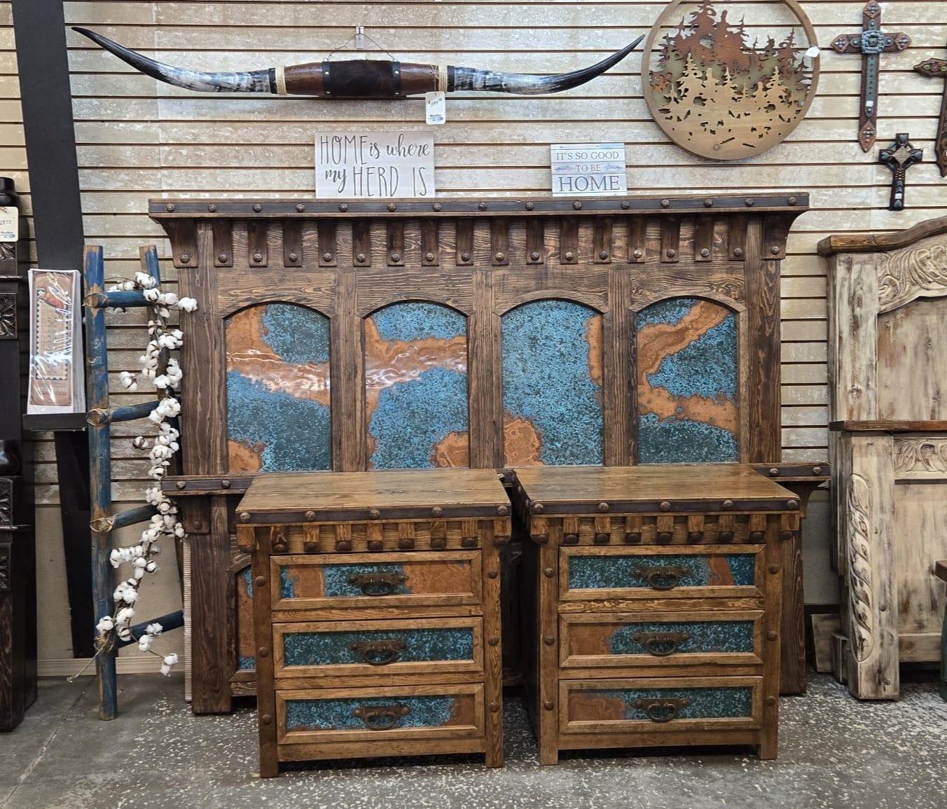 Rockrush Empire bed and  nightstands - Your Western Decor