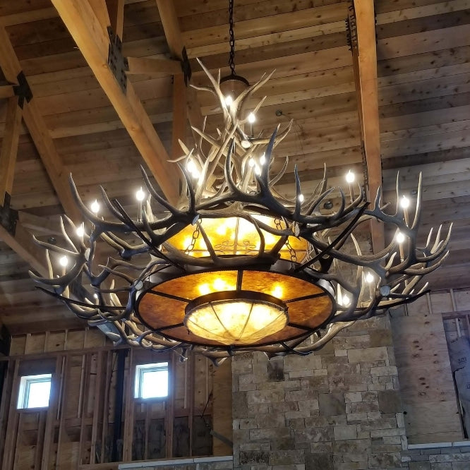 Large Rocky Mountain Elk Chandelier - Your Western Decor