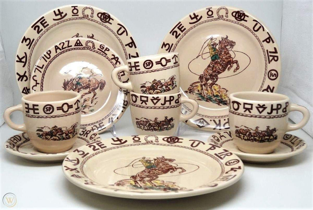 Cowboy brands western china dinnerware. Made in the USA. Your Western Decor, LLC