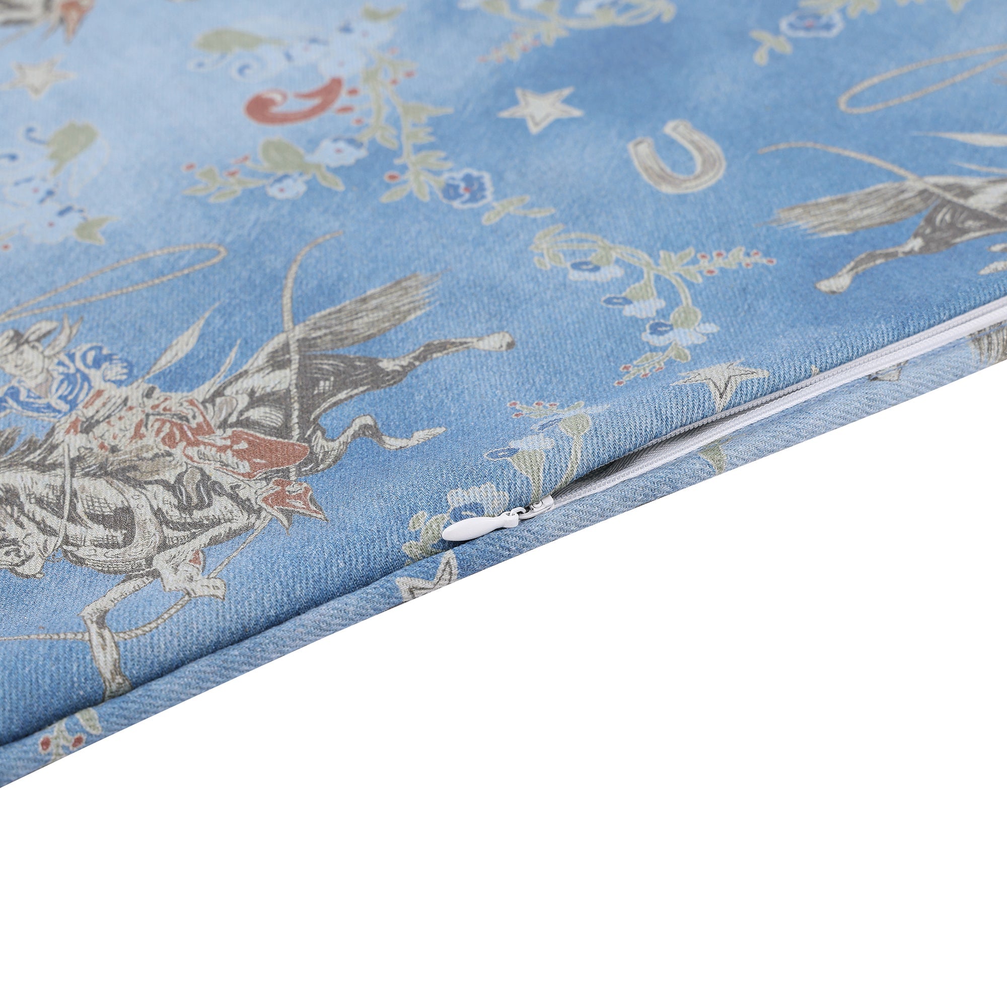 Hidden zipper closure on Blue Mesa Rodeo Bedding pillow sham 