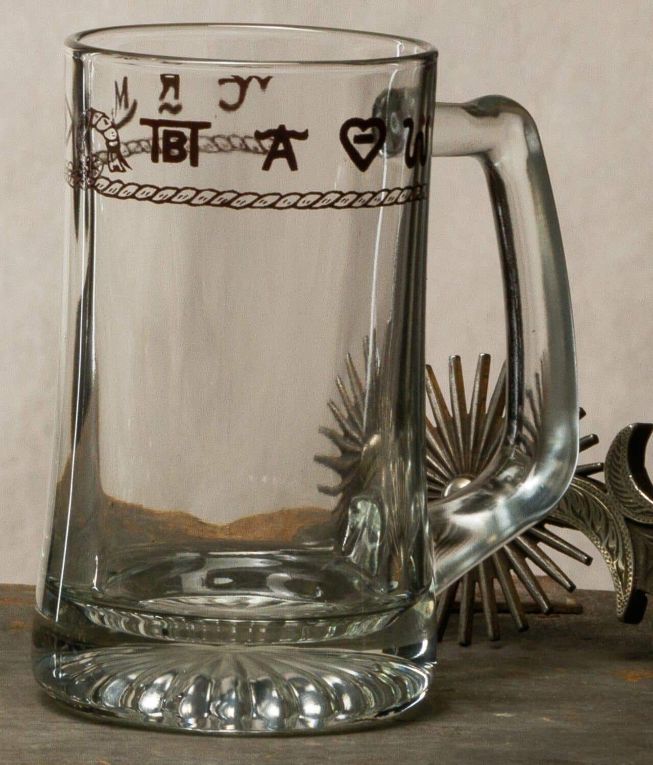 Rope & Brands Western Glass Beer Mugs