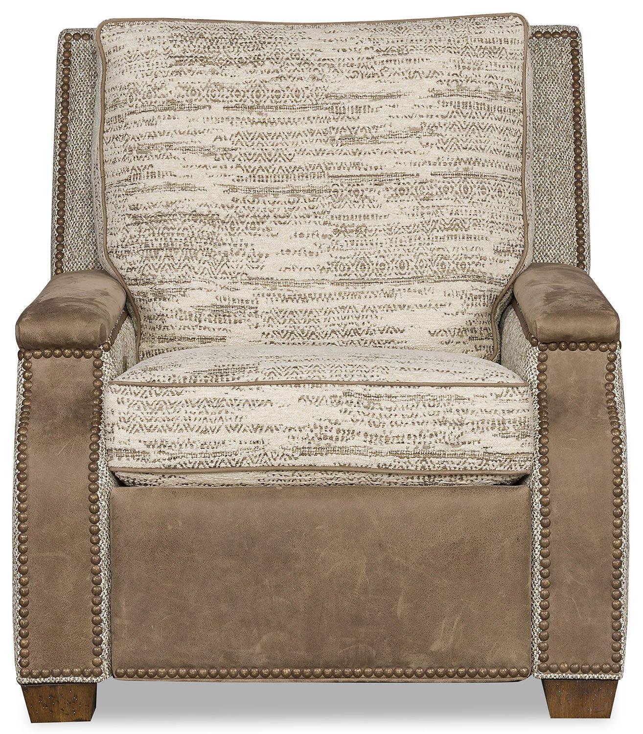 Patterned armchair with brown accents on a white background - Your Western Decor