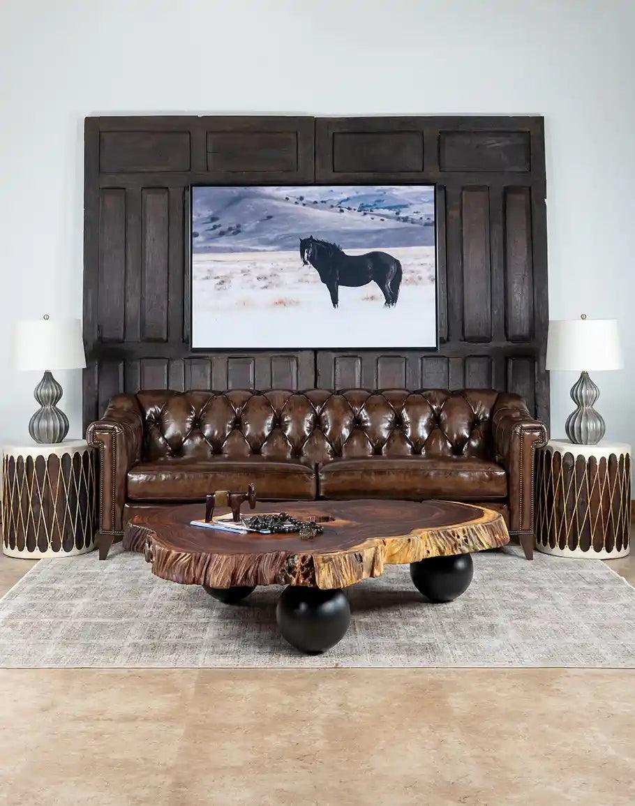 Royal Black - Framed Horse Art in room setting - made in the USA - Your Western Decor